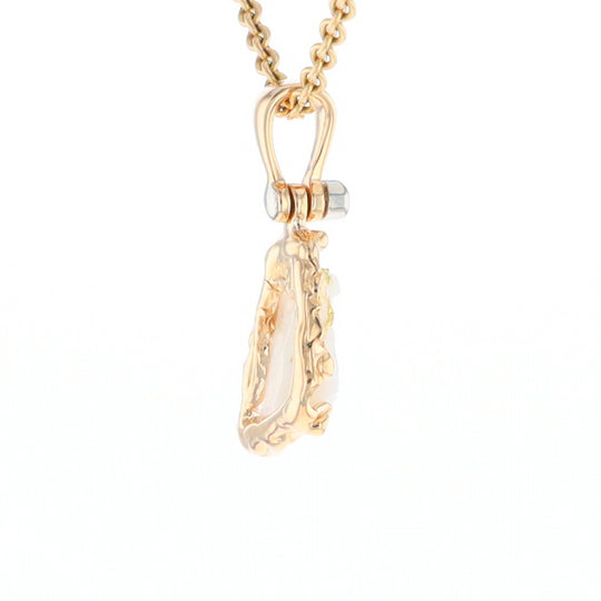 Rough Gold Quartz Freeform Pendant