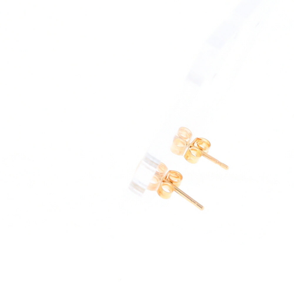 Gold Scorred Disc Stud Earrings