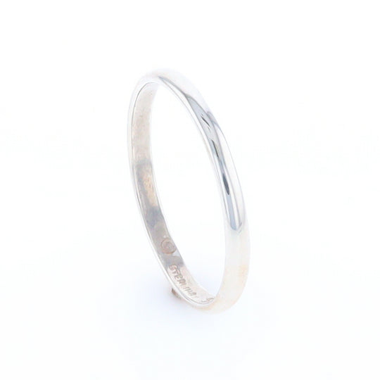 Men's Flat Silver Wedding Band