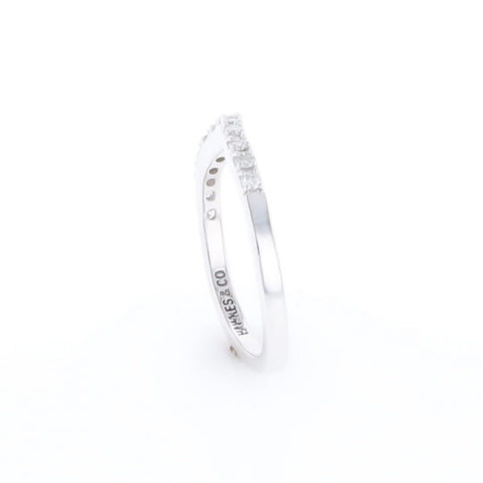 Diamond Contour Wedding Band