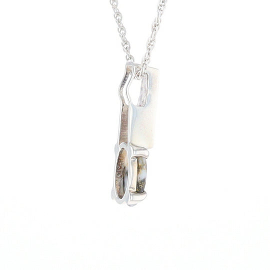 Gold Quartz Cabochon Pendant