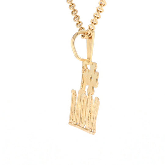 Yellow Gold #1 Mom Pendant