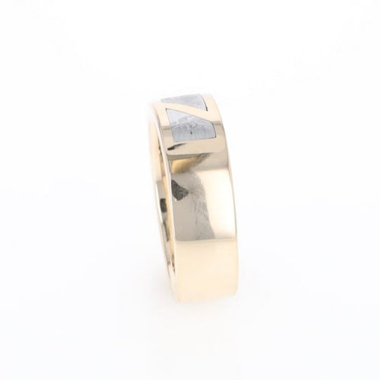 Meteorite Ring, 3 Section Inlaid Design