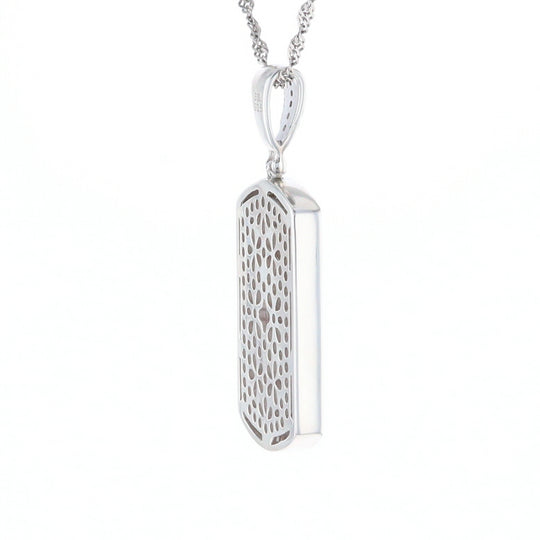 Cubic Zirconia Dog Tag Pendant