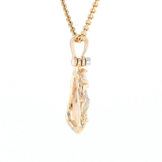 Rough Gold Quartz Freeform Pendant