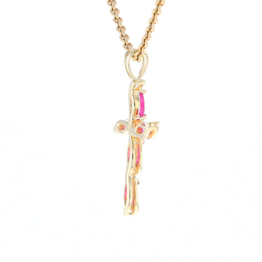 Marquise Ruby Cross