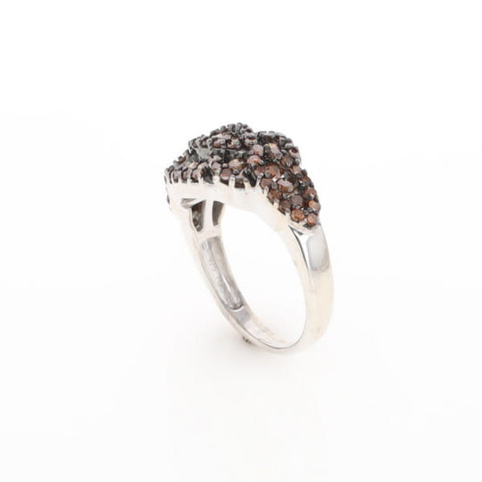 Knot Cluster Orange Diamond Ring