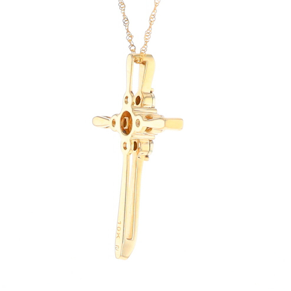 Illusion Cluster Cross Necklace