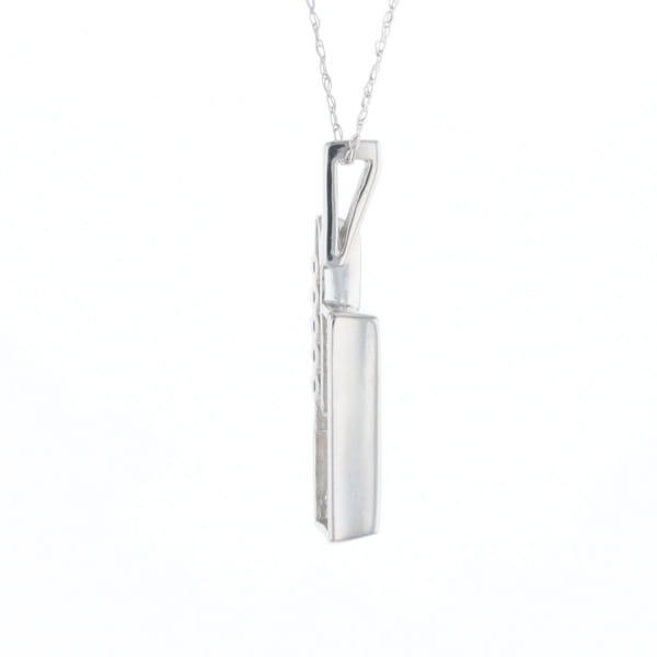 Geometric Onyx Inlaid Pendant with .14ctw Diamonds