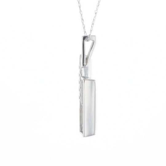 Geometric Onyx Inlaid Pendant with .14ctw Diamonds