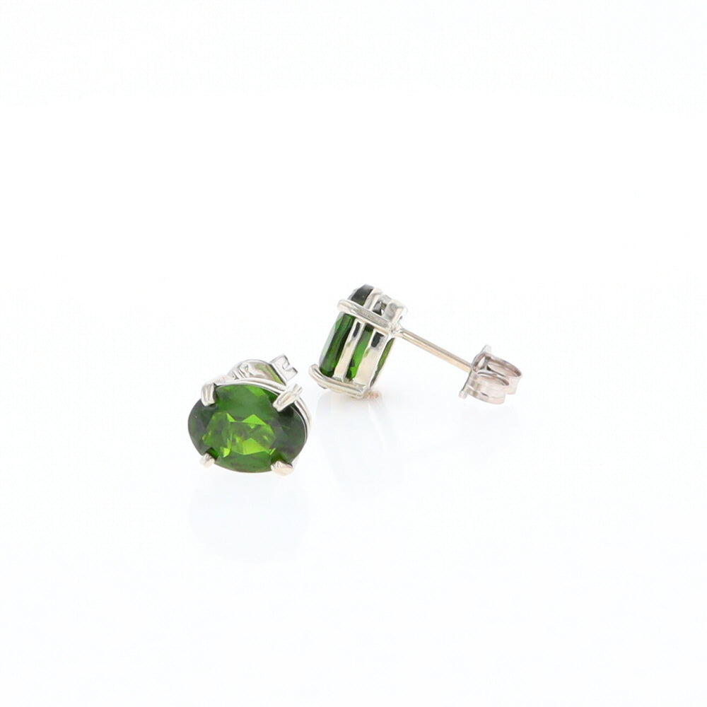 Chrome Diopside Solitaire Studs