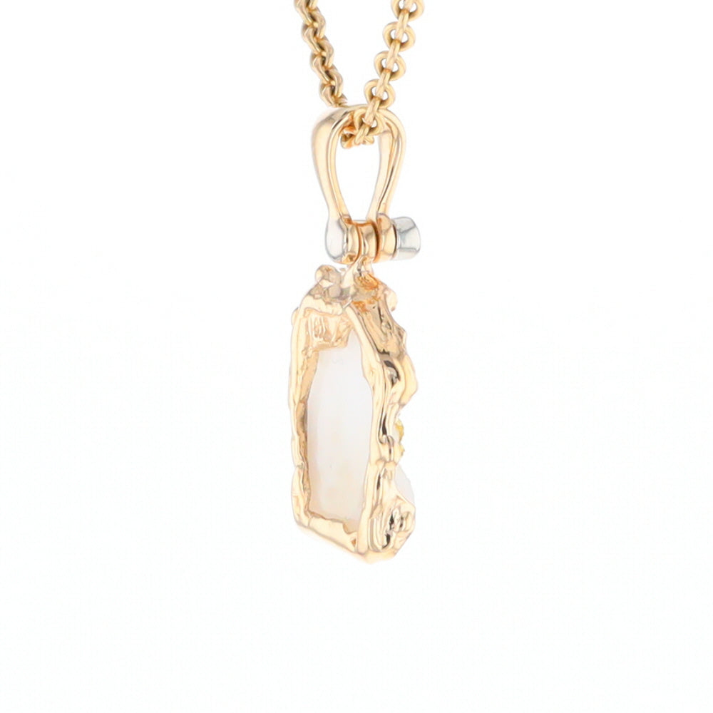 Rough Gold Quartz Freeform pendant