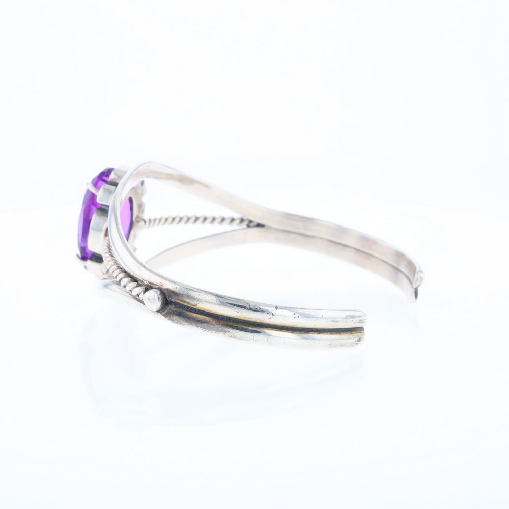 Twisted Amethyst Cuff Bracelet