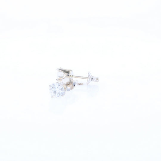 Moissanite Solitaire Stud Earrings