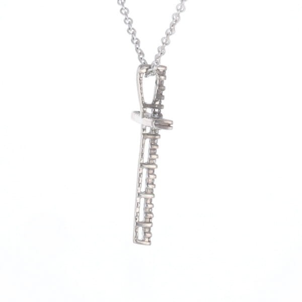 Thin Diamond Cross Necklace