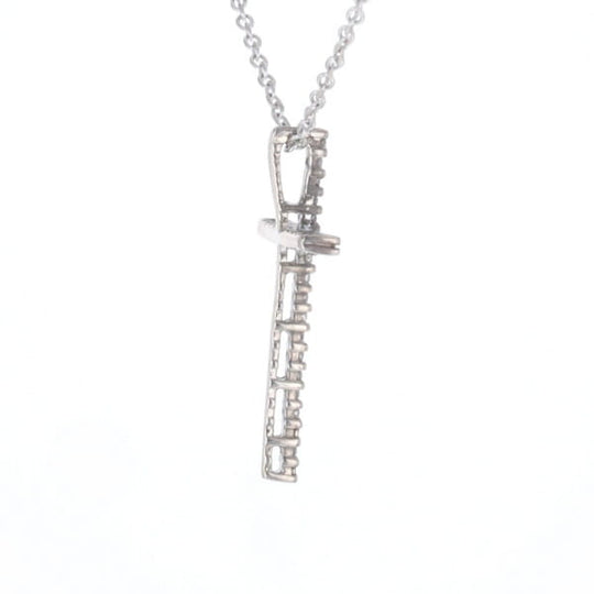 Thin Diamond Cross Necklace