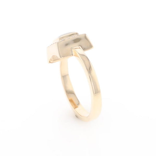 Gold Quartz Ring Square Inlaid Halo .14ctw Diamonds Design
