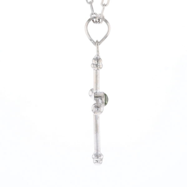 Silver Peridot Cross