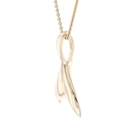 Whale Tail Natural Gold Nuggets Inlaid Pendant XL