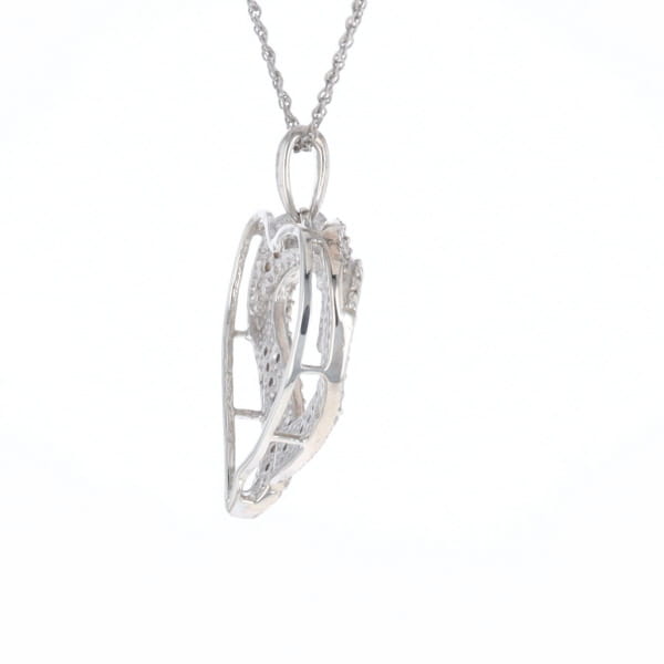 Frosted Diamond Heart Necklace