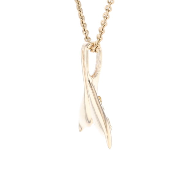 Whale Tail Natural Nuggets Double Inlaid Sea Life Pendant