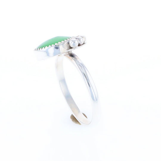 Green Glass Beaded Ring