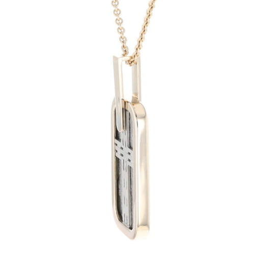Meteorite Reversible Dog Tag Pendant