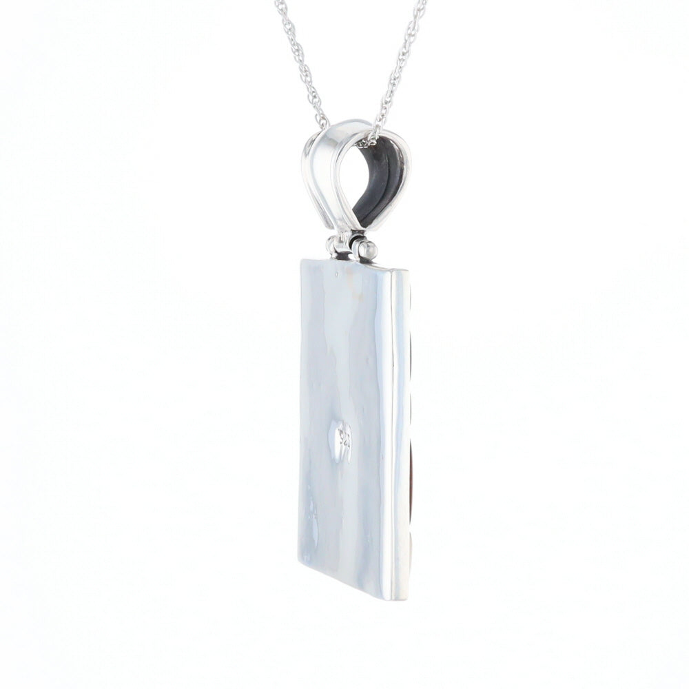 Onyx & Mother of Pearl Checkered Pendant