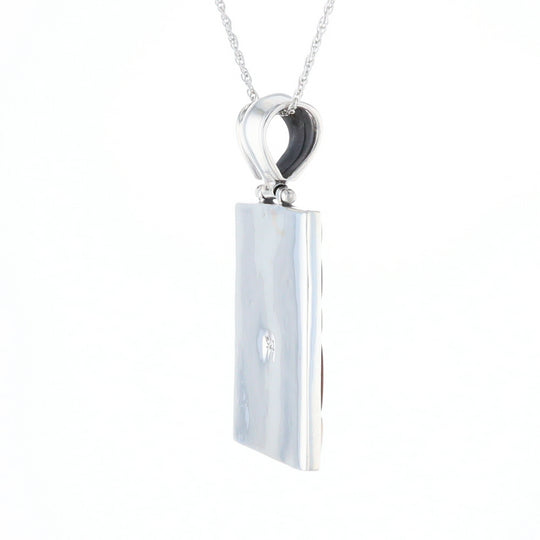 Onyx & Mother of Pearl Checkered Pendant