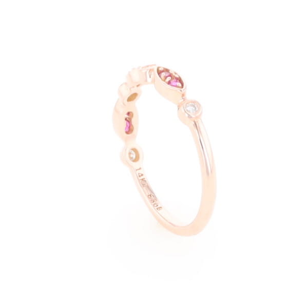 Pink Sapphire Simply Vintage Wedding Band