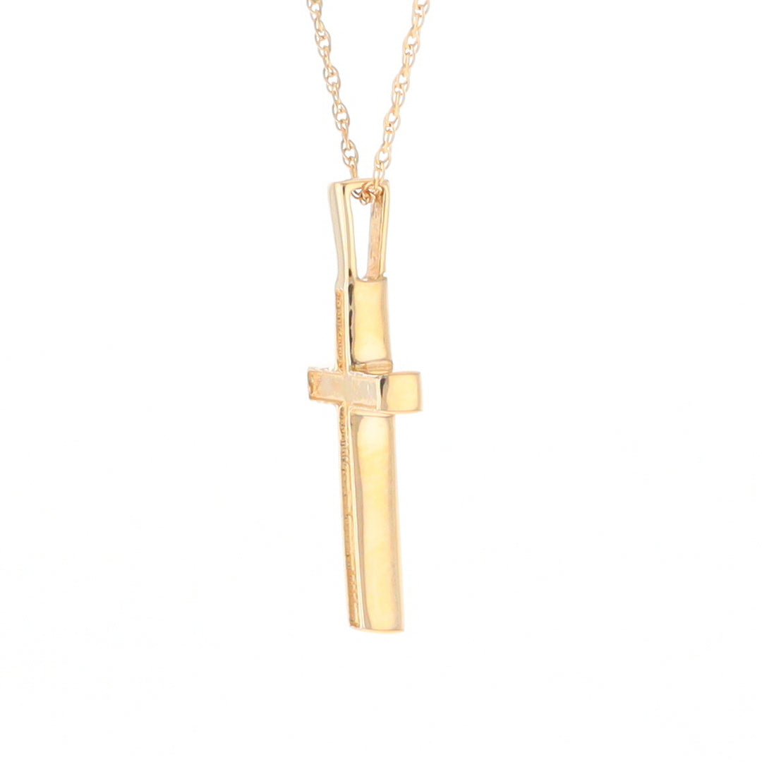 Three Section Gold Quartz Cross - G2