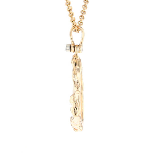 Gold Quartz Freeform Pendant  (G2)