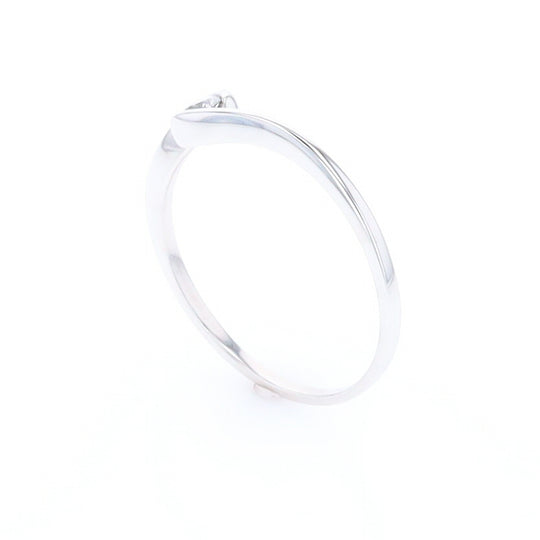 White Gold Wrap Solitaire Ring