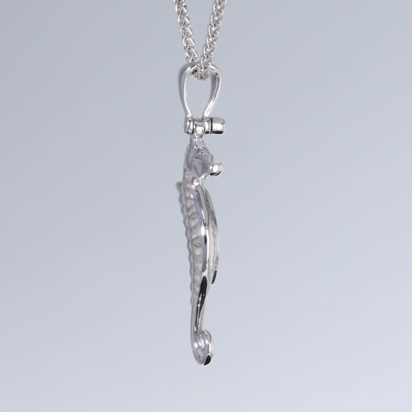 Opal Pendant Inlaid Realistic Sea Horse Design