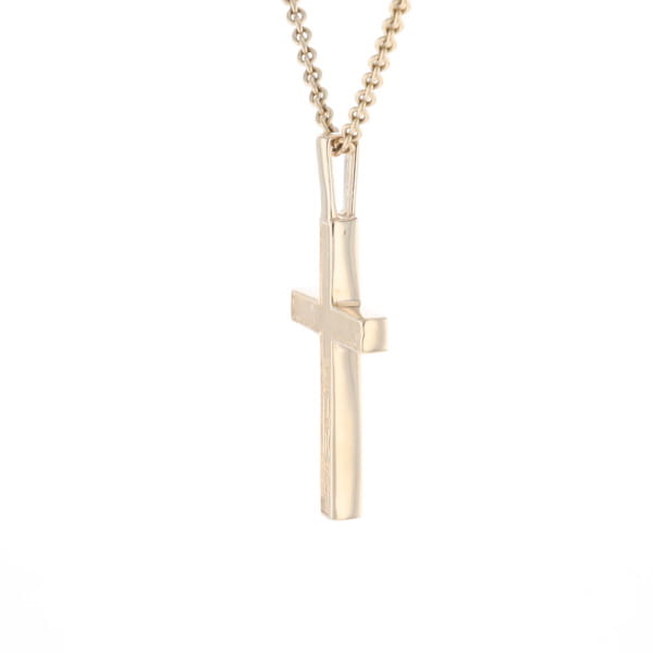 Gold Quartz Pendant 4 Section Inlaid Cross Pendant