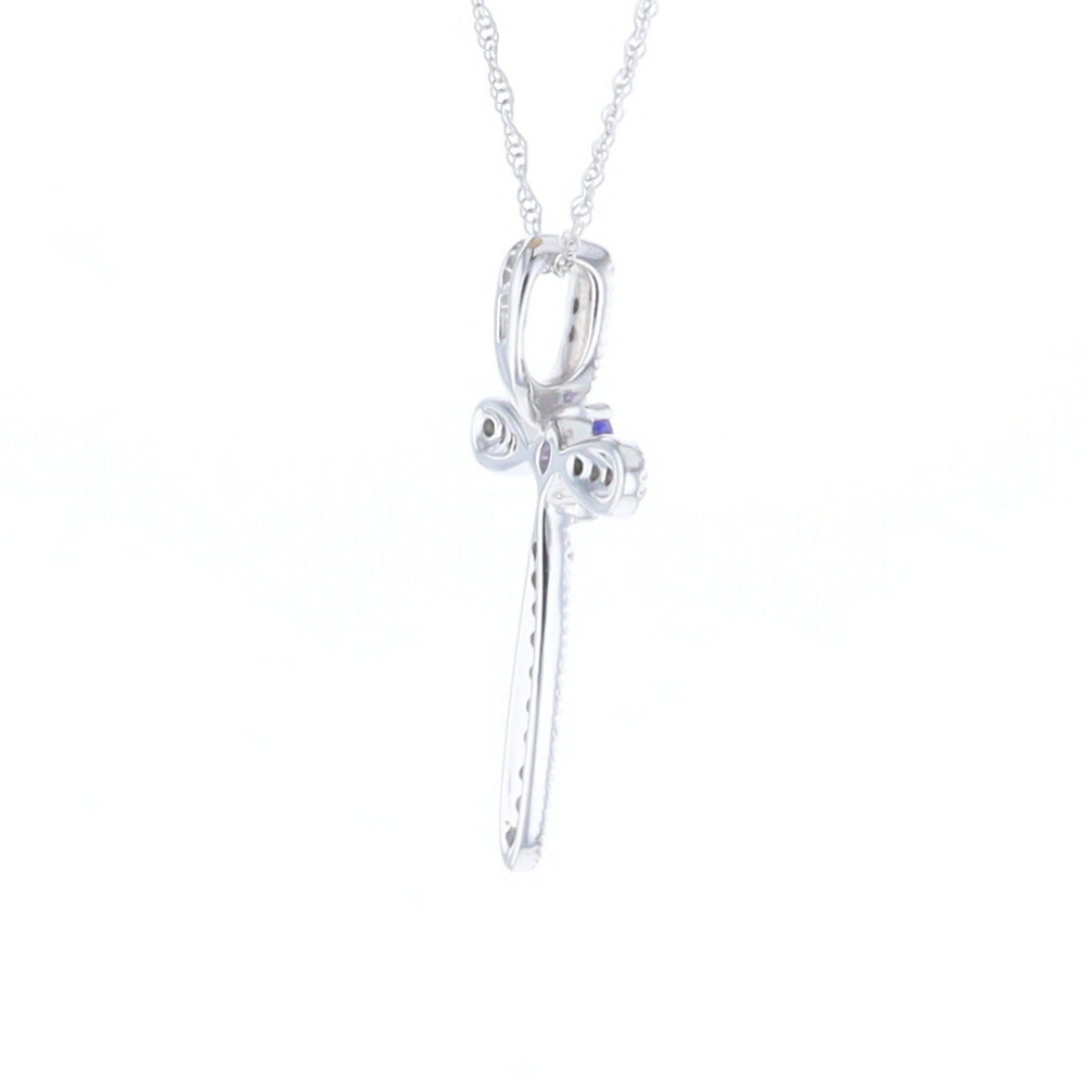 Tanzanite Cross Necklace