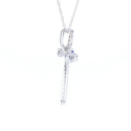 Tanzanite Cross Necklace