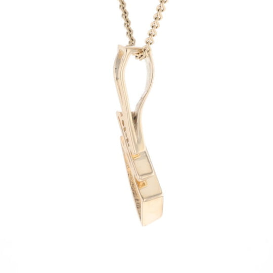 Retro Style Triangular Onyx Inlaid Pendant with .07ctw Diamonds