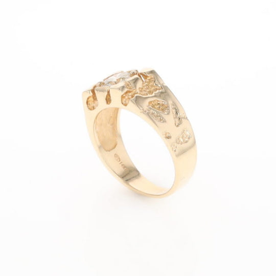 Men's Faux Nugget Style Diamond Ring