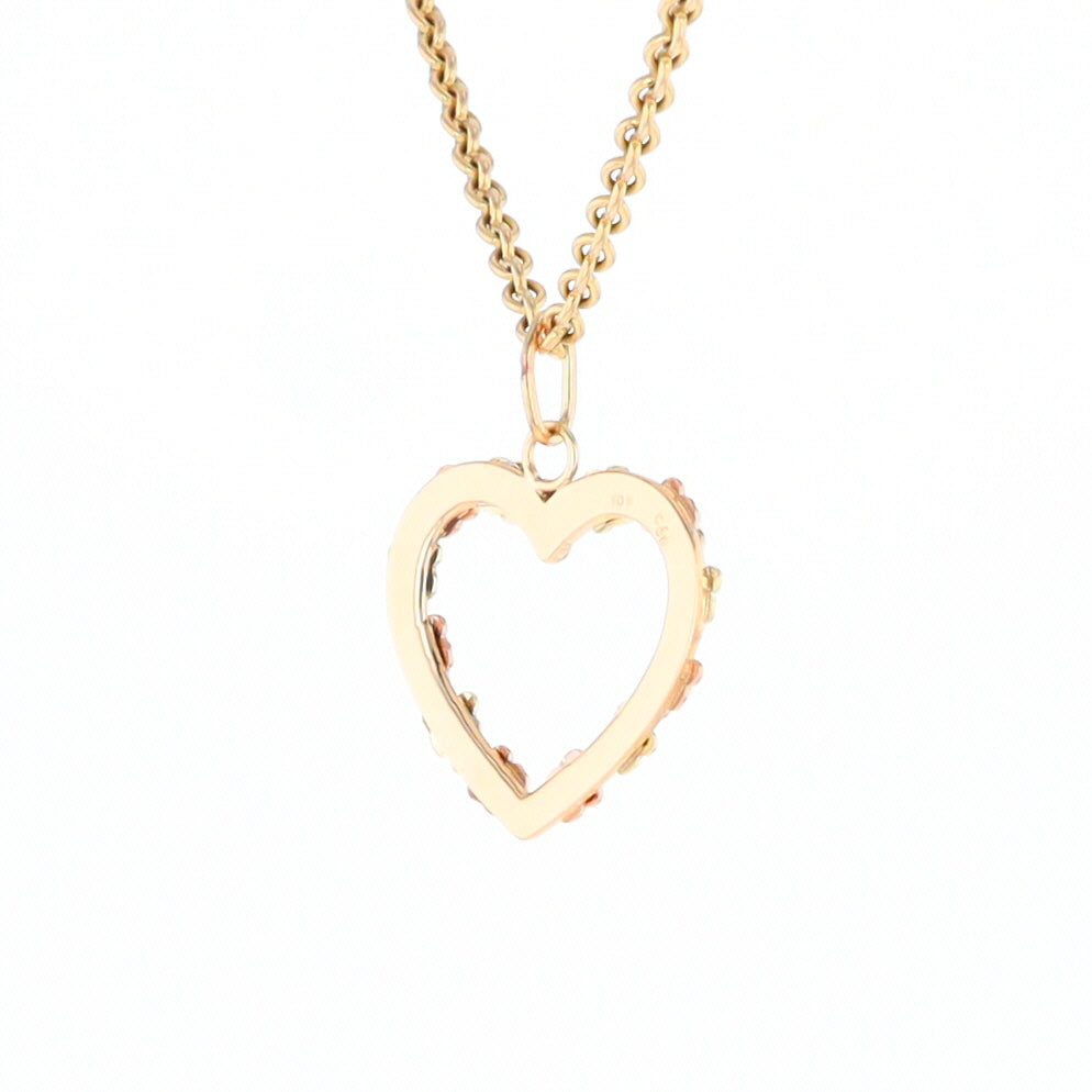 Black Hills Gold Heart Leaf Pendant