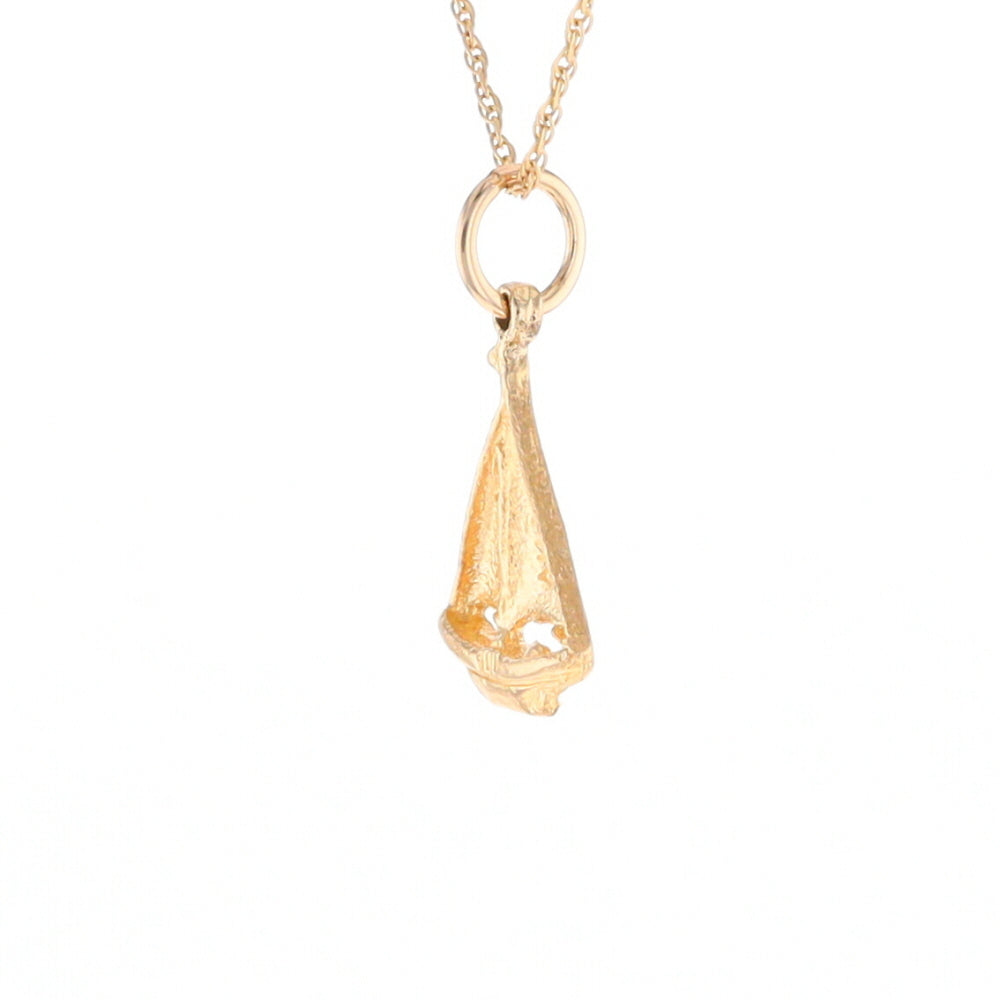 Yellow Gold Sailboat Pendant