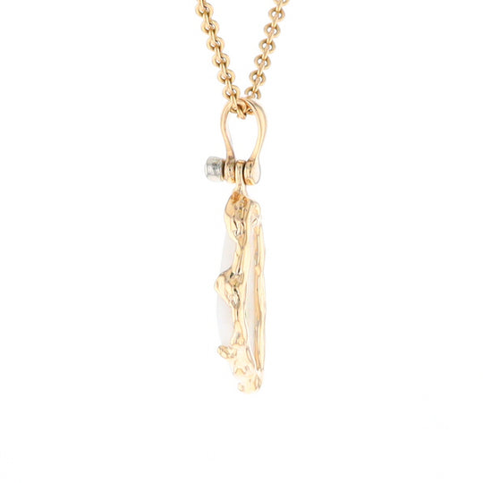 Gold Quartz Freeform Pendant (G2)