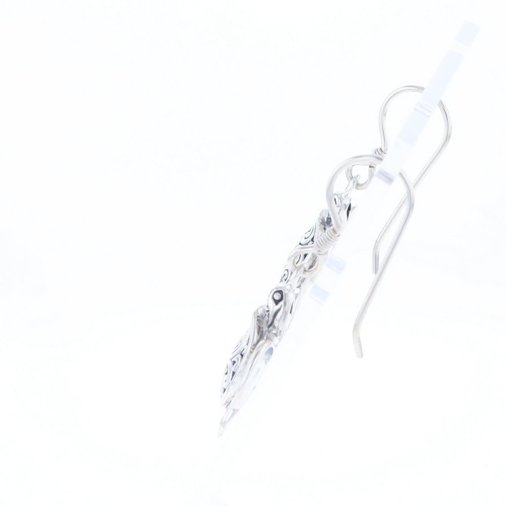 Silver Turtle Dangle Earrings