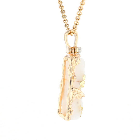 Gold Quartz Freeform Pendant - G1