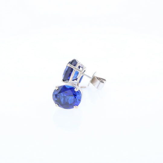 Imitation Sapphire Stud Earrings