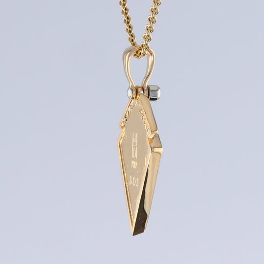 Opal Pendant Inlaid Kite Design with .19ctw Round Diamonds