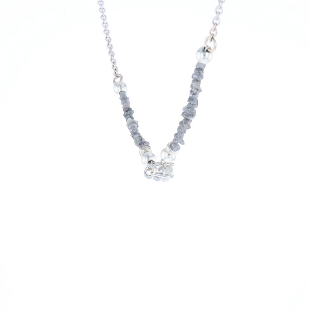 Marquise Diamond Necklace with Rough Diamond Beads