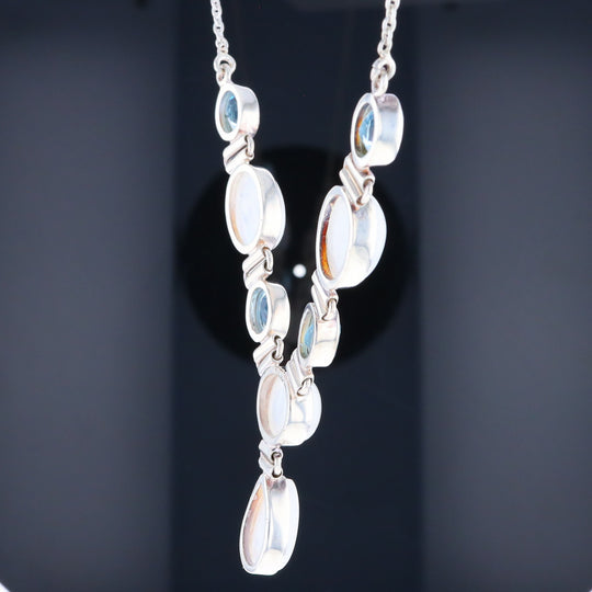 Moonstone & Blue Topaz Necklace