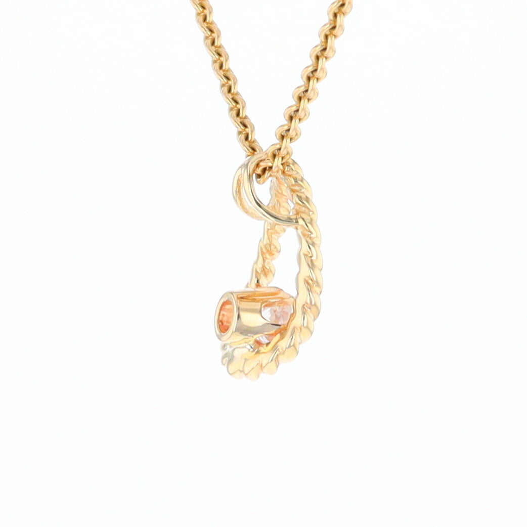 Solitaire Diamond Pear-shaped Rope Pendant