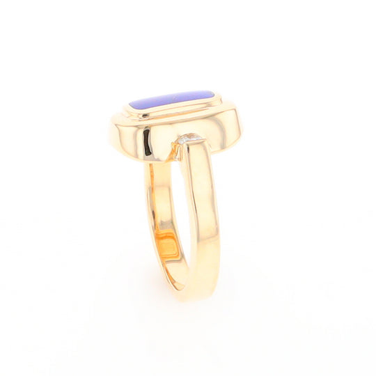 Lapis 0.16ctw Diamond Ring